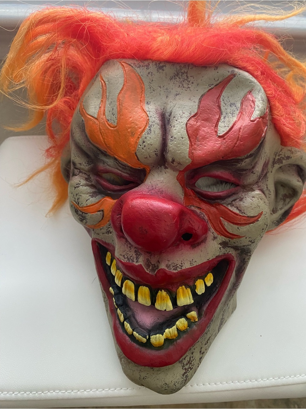 Fire Joker Evil Clown Hot Rod Killer Y2K Halloween Horror Scary Collectible Mask